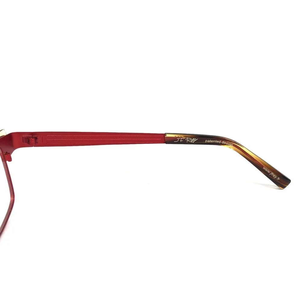 J.F. Rey Eyeglasses Frames JF2553 3090 Matte Red Brown Yellow Tortoise 52-19-140